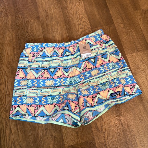 Patagonia Other - NWT Modern Patagonia Aztec Multicolor High Hopes Geo Salamander Baggies 5"